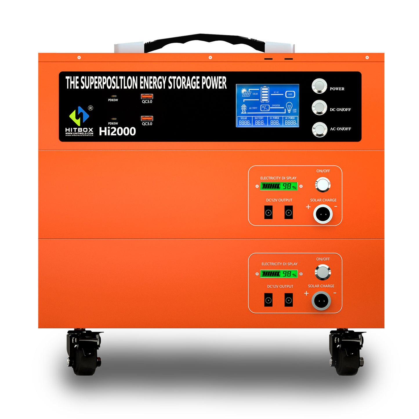 110V Superimposed Portable Power Station 336000mah Backup Lithium Battery, Emergency Solar Generator Energy Storage Power Supply for Outdoor