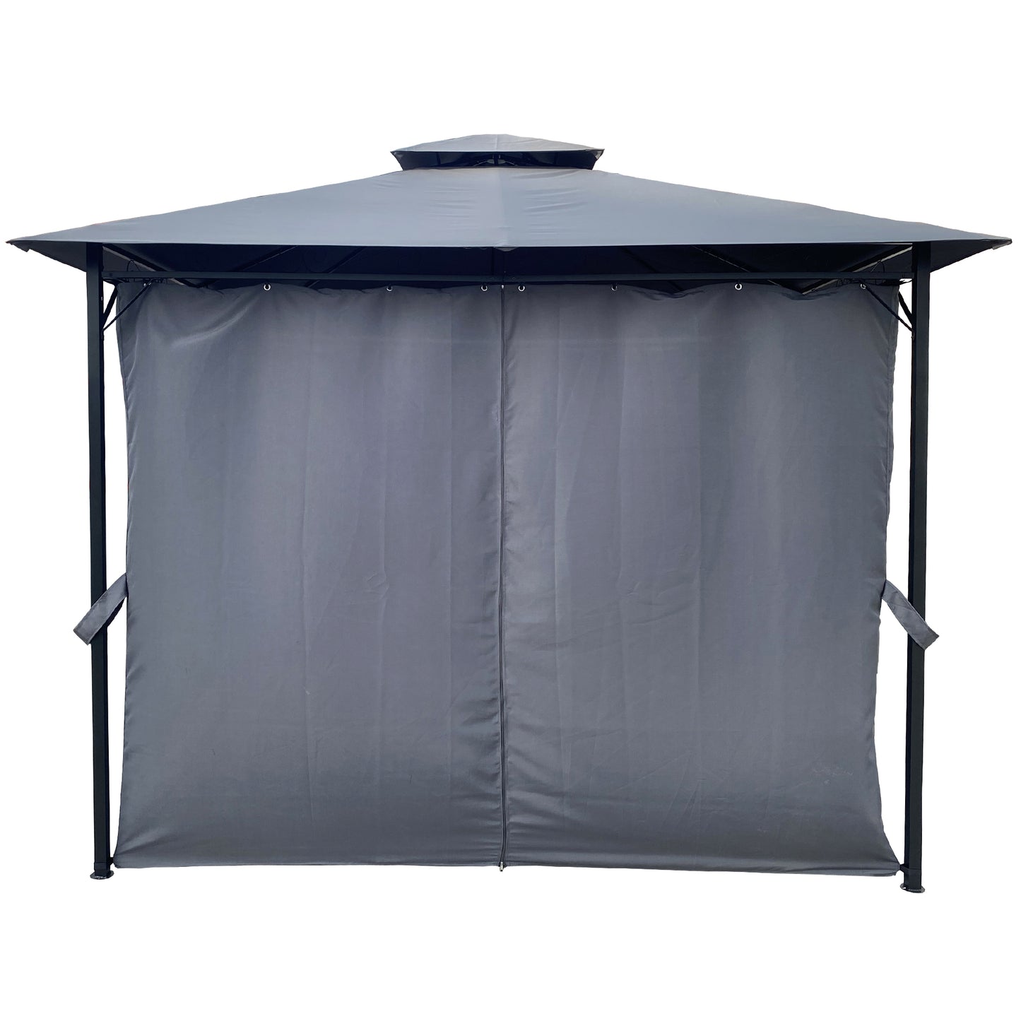 10x10Ft Gray Canopy Outdoor Patio Garden Gazebo Tent With Curtains